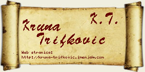 Kruna Trifković vizit kartica